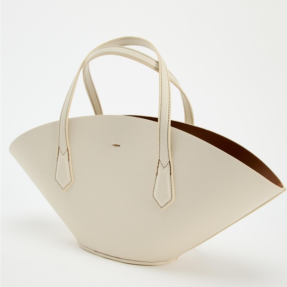 Zara Cream Tote Bag - Picture 1 of 2